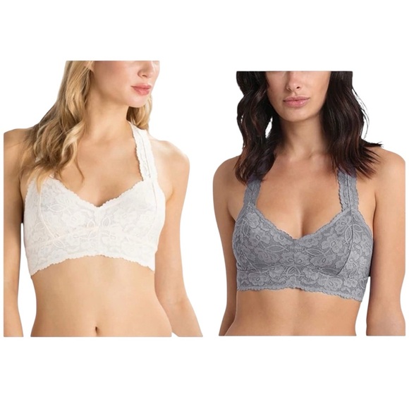 Free People Intimately (2) Racerback Galloon Lace Bralettes - Picture 1 of 16
